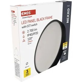 EMOS NEXXO schwarz - 30 cm, 3 einstellbare Lichtfarben, inkl. LED-Treiber,