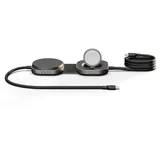 Zen ZENS Induktions-Ladegerät ZECC07B ZECC07B/00 Ausgänge Induktionslade-Standard, Apple MagSafe, USB-C, Schwarz