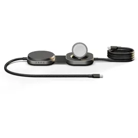 Zen ZENS Induktions-Ladegerät ZECC07B ZECC07B/00 Ausgänge Induktionslade-Standard, Apple MagSafe, USB-C, Schwarz