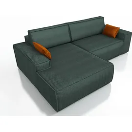 mebloland Ecksofa TOR mit Schlaffunktion. Farbe: Jungle Green. - Grün