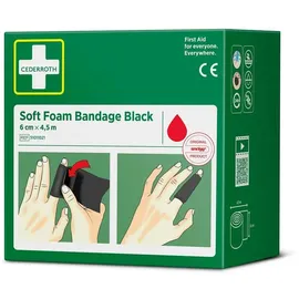 CEDERROTH Soft Foam Bandage selbsthaftend elastisch,schwarz Rl.6cmx4,5m