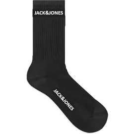 JACK & JONES JACK&JONES Kinder Tennissocken, 10er Pack - JACBASIC LOGO TENNISSOCK, Baumwollmischung, Logo Schwarz 33-37