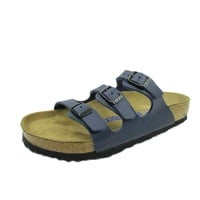 Birkenstock Damen Florida Birko-Flor Pantoletten, Blau (Blau) - 43 EU