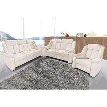 sit&more Polstergarnitur 3-2-1 Mikrofaser 3-Sitzer + 2-Sitzer + Sessel Beige