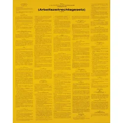 Aushang, Arbeitszeitgesetz (ArbZG) - 430x540x0.6 mm Aluminium glatt