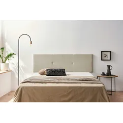 Gepolstertes Kopfteil ALMA Aqualine 115x50x5 cm - Getoastetes Beige - Moonia