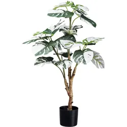 CREATIV green Künstliche Pflanze Monstera deliciosa Variegat 80cm im Topf