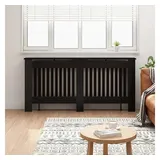 vidaXL Heizkörperabdeckung Schwarz Eichen-Optik 172 x 19 x 81,5 cm