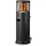 Enders® Terrassenheizer Polo Black 2.0, Gas-Heizstrahler, Terrassenstrahler mit stufenloser Regulierung 3-6kW, Edelstahlbrenner, ENDUR Reflexionssystem, Transporträder, Umkippsicherung, schwarz #5462