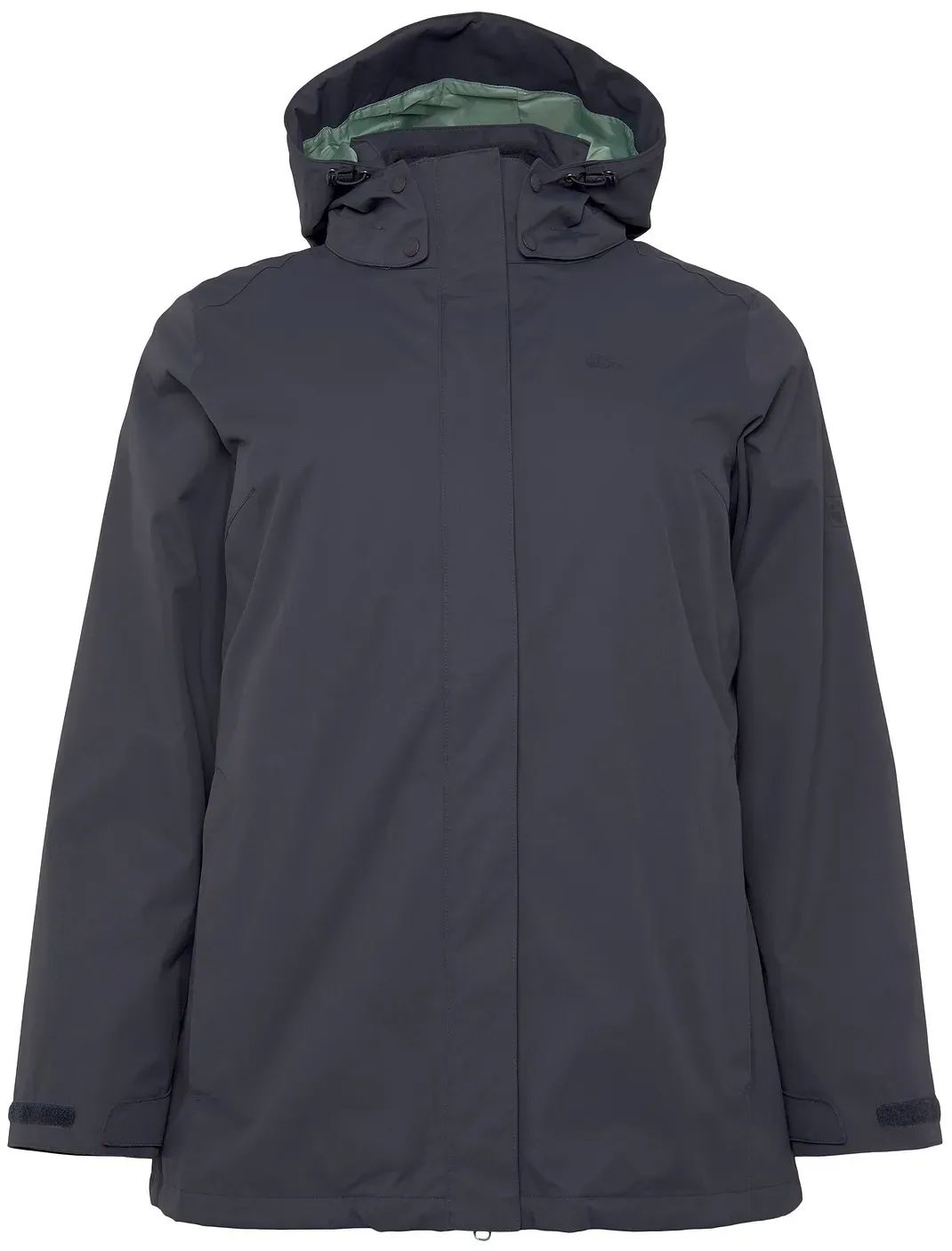 3-in-1-Funktionsjacke JACK WOLFSKIN "Große Größen" Gr. 54, grau (graugrün) Damen Jacken Wind,- und wasserweisend, atmungsaktiv