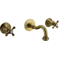 PB klassische Einbau-Wandarmatur mit Sterngriffen, 16 cm Auslauf, Bronze, 1208855052