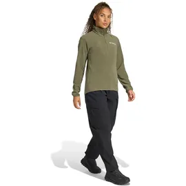 adidas Multi Essentials Fleece mit halbem Reißverschluss Olive Strata S