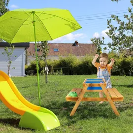 Relaxdays Kindersitzgruppe 2 in 1 natur