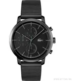 Lacoste Multi Zifferblatt Quarz Uhr für Herren Schwarzes Lederarmband 2011177