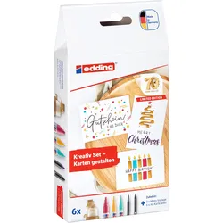 edding Kreativ Karten-Set 6teilig