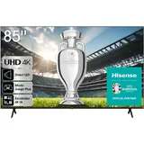 Hisense 85E6KT 215 cm (85 Zoll), 4K UHD, HDR, Dolby Vision, Triple Tuner, Smart-TV, Bluetooth, WiFi, Alexa Built-In, DTS Virtual X, Hotel Mode, Schwarz