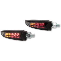 HIGHSIDER LED Rück-, Bremslicht, Blinker Einheit ARC, schwarz, schwarz