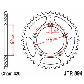 JT Sprockets Kettenrad 46 Zähne