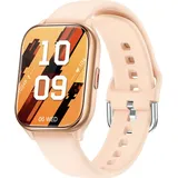 Smartwatch, Smartwatch Damen Herren,1,85" großer HD Touch-Farbbildschirm Fitnessuhr,für Android IOS, IP67 Wasserdicht Pulsmesser Schrittzähler,Gold - Gold