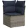 vidaXL Gartensofa-Set 7-tlg. grau Polyrattan
