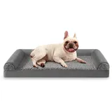 FURTIME Orthopädisches Hundebett Mittelgroße Ergonomisches Hundekissen - 72x59cm Hundesofa Waschbares Hundekissen mit Abnehmbarem rutschfest Fütterung Schaumstoff Hundebett Orthopädisch