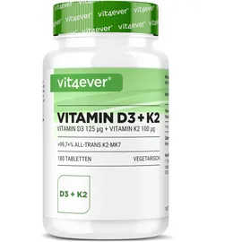 Vit4ever Vitamin D3 + K2 Depot Tabletten 180 St.