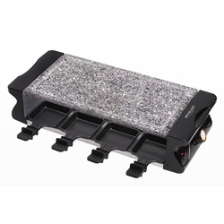 Michelino Raclette Michelino Raclette BBQ-Grill für 8 Pers. mit 8 Steinplatte ganz schwarz