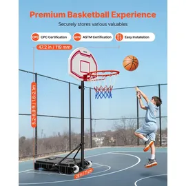 Vevor Basketballkorb höhenverstellbar 160 -210 cm