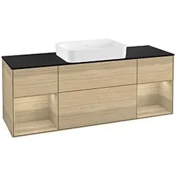 Villeroy und Boch Finion Waschtischunterschrank G742PCPC 160x60,3x50,1cm, Regale Oak Veneer, Oak Veneer