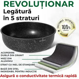 just perfecto household appliances Just Perfecto Töpfe Pfannen 11-Teilig,Topfset Pfannenset mit abnehmbaren Griffen,Pfanne 20/26cm,Topf 18/20cm,Tiefe Bratpfanne 26cm,Antihaftversiegelung,Kochen stapelbar topf Induktion,Ofenfest (Black)