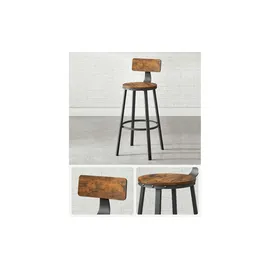 Möbel Kraft Barhocker 2er-Set 54 x 99 cm Braun