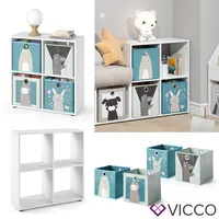 Vicco Kinderregal 4 Fächer MDF, Spanplatte