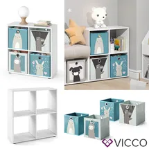 Vicco Kinderregal 4 Fächer MDF, Spanplatte