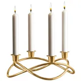 Georg Jensen Kerzenleuchter Season Edelstahl Gold