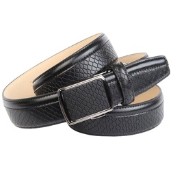 Ledergürtel ANTHONI CROWN, Damen, Gr. 85, schwarz, Leder, leicht glänzend, unifarben, gepflegt, geprägtes Muster, klassisch,elegant, Gürtel