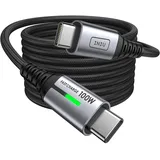 INIU USB C Kabel, 100W [2m] PD3.0 Schnellladekabel USB C auf USB C, Nylon Geflochten Ladekabel USB-C Ladegerät für iPhone 16 15 Pro Samsung Galaxy S23 S22 S21 Pixel 7 iPad Pro MacBook Air Tablets usw.