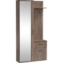 WFL GROUP Nex Garderobenschrank 97 x 195 x 30 cm braun