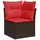 vidaXL Garten-ecksofa Polyrattan braun