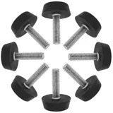 BAYLI Möbelfuß 8er Set Möbelfüße verstellbar schwarz M6, Nivellierfüße Bodenschutz