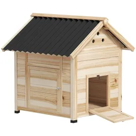 PawHut Entenstall aus Holz 78 x 90 x 92 cm Natur