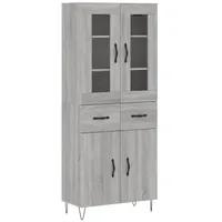 VidaXL Highboard Grau Sonoma 69,5x34x180 cm Holzwerkstoff