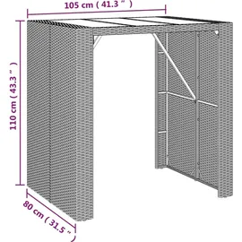 vidaXL Gartenbar-Set 5-tlg. Grau