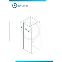 Buylando LiLy 100x200 cm Walk in Duschwand Duschabtrennung Grauglas