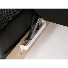 Mirjan24 Ecksofa Niko Bis Cord, Polsterecke mit Bettkasten und Schlaffunktion, Sofa, Polstergarnitur (Farbe: Poso 110, Seite: Links) - Grau