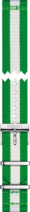Tissot Textil Quickster Chrono Synthetisches Armband Grun/weiss 19/19mm, Celtic T604039460 - Mehrfarbig,grün