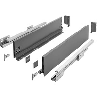 MS Beschläge Push to Open Schubladensystem Anthrazit 500mm, 120mm)