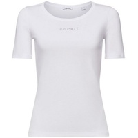 Esprit T-Shirt mit Strass-Logo WHITE XS