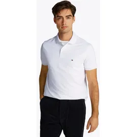 Tommy Hilfiger Poloshirt "PERFORMANCE PIQUE REG POLO", Herren, Gr. XXL, weiß, Jersey, Obermaterial: 63% Baumwolle, 31% Polyester, 6% Elasthan, casual, regular fit hüftlang, Kurzarm abgesteppt, Shirts, mit Streifenmuster