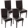 Mendler Esszimmerstuhl Littau Leder braun 4er Set