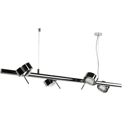 PUK Quartett LED Pendelleuchte - chrome